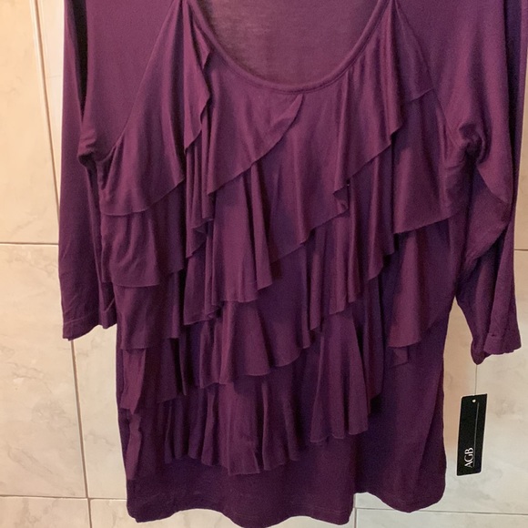 AGB Purple Layered Blouse - Picture 2 of 12
